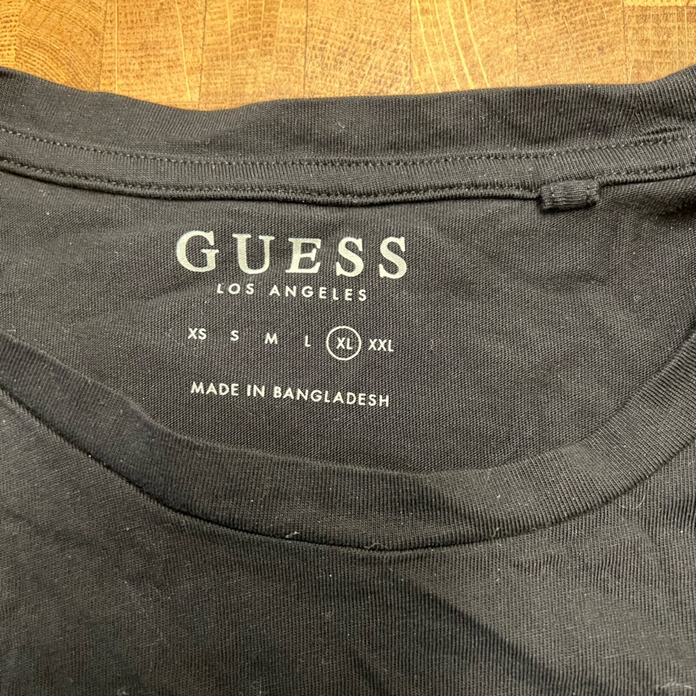 Guess Black Short Sleeve Tee with Metallic Graphic - Picture 3 of 3